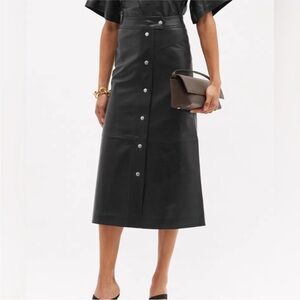 Stand Studio Gianni Leather Midi Skirt